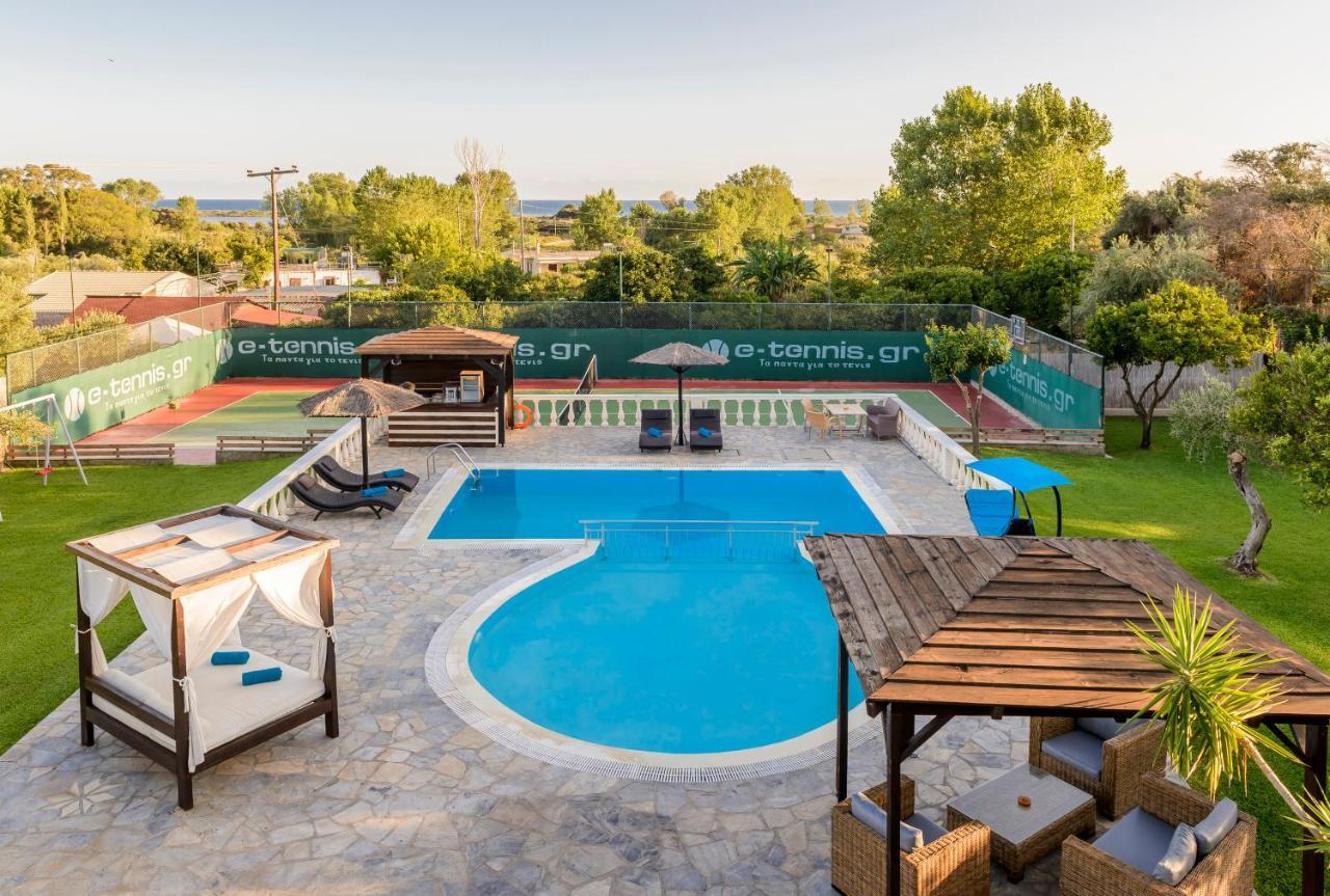 Maxim With Private Pool & Tennis Court Halikounas